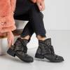 Čierne dámske topánky s kubickým zirkónom Elwira - Obuv