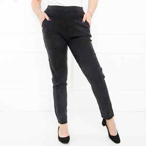 Čierne dámske treggings a'la jeans - Oblečenie