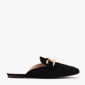 Čierne papuče a'la mokasíny Gabbu- Topánky