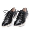 Čierne prelamované topánky s cvočkami Morris - Obuv