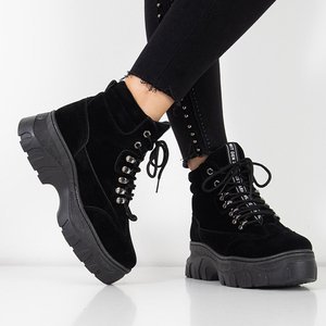 Čierne zateplené dámske topánky od Mituran - Obuv