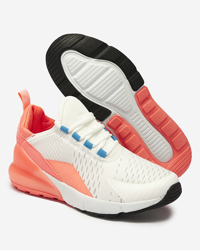 Dámska bielo-koralová športová obuv Tayrio- Footwear