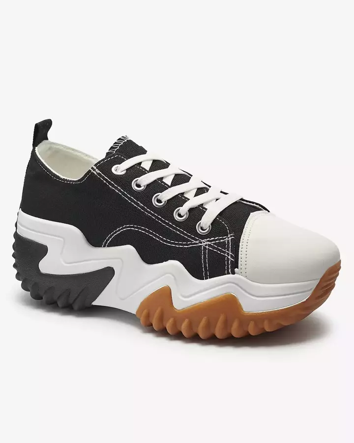 Dámska čierna športová obuv na platforme Nacarry - Obuv