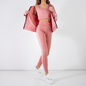 Dámska ružová 3-dielna športová súprava - Oblečenie