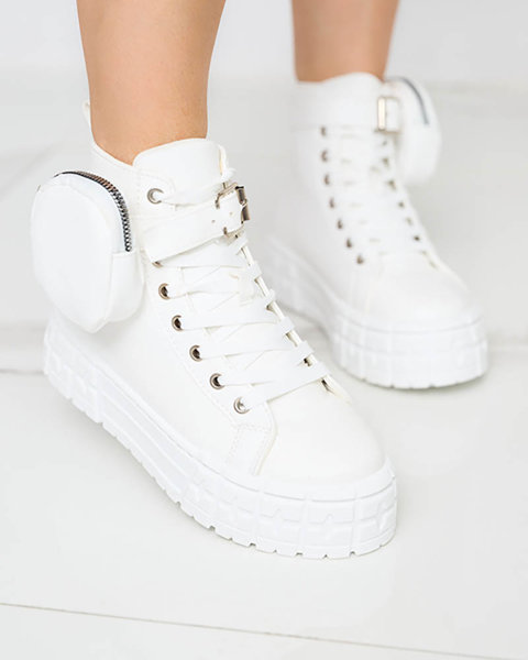 Dámska športová obuv z ekokože v bielej farbe Kolibs- Footwear