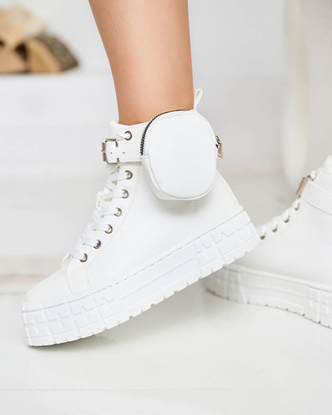 Dámska športová obuv z ekokože v bielej farbe Kolibs- Footwear