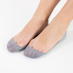 Dámske balerínky zo šedej čipky - Ponožky
