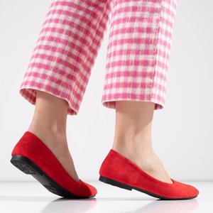 Dámske baleríny Lanvies červené - topánky