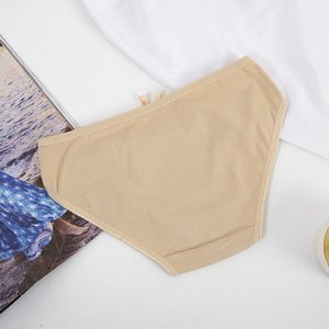 Dámske béžové nohavičky s čipkou - Spodná bielizeň