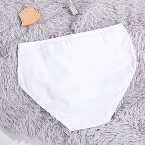 Dámske biele bavlnené nohavičky v prevedení PLUS SIZE - Spodná bielizeň