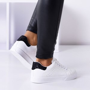 Dámske biele športové tenisky s čiernou vložkou Brasqe - Footwear