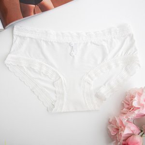 Dámske biele trblietavé nohavičky - Spodná bielizeň