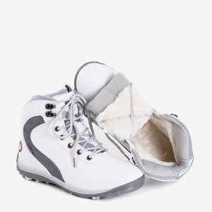 Dámske biele zateplené snehové topánky od Alfreda - Obuv
