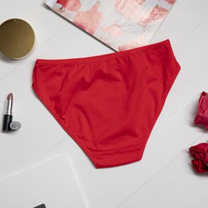 Dámske červené bavlnené nohavičky PLUS VEĽKOSŤ - Spodná bielizeň
