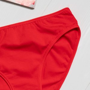 Dámske červené bavlnené nohavičky PLUS VEĽKOSŤ - Spodná bielizeň