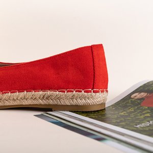 Dámske červené espadrilky ekologického semišu Silina- topánky