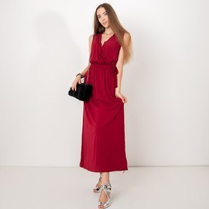 Dámske červené maxi šaty - Oblečenie