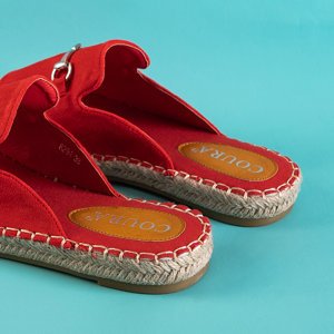 Dámske červené papuče Masena - obuv