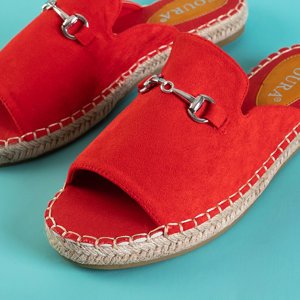 Dámske červené papuče Masena - obuv