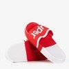 Dámske červené papuče s nápisom Supera - Obuv