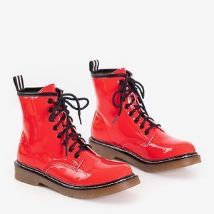 Dámske červené šnurovacie členkové topánky Ormella - topánky