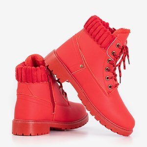 Dámske červené turistické topánky Valdeman - Obuv