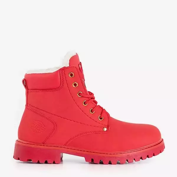Dámske červené zateplené topánky Gawin - Obuv