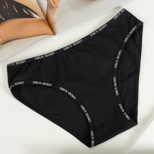 Dámske čierne bavlnené nohavičky - Spodná bielizeň
