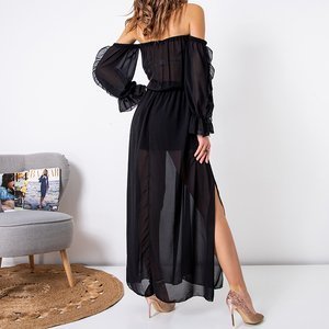 Dámske čierne maxi šaty - Oblečenie