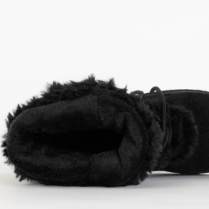 Dámske čierne snehule s kožušinkou Linorcos - Obuv