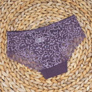 Dámske fialové čipkované nohavičky - Spodná bielizeň