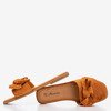 Dámske hnedé papuče s mašličkou Mirena - Obuv