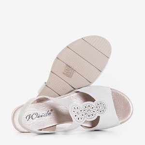 Dámske klinové sandále Rodeo šedé - topánky