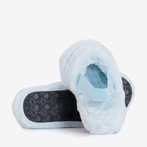 Dámske kožené papuče Fornax modré - topánky
