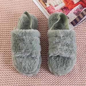 Dámske kožené papuče Fornaxa zelené - topánky