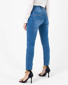 Dámske modré úzke džínsy - Oblečenie