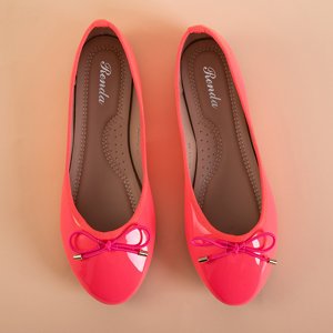 Dámske neónovo ružové lakované baleríny Suzzi - topánky