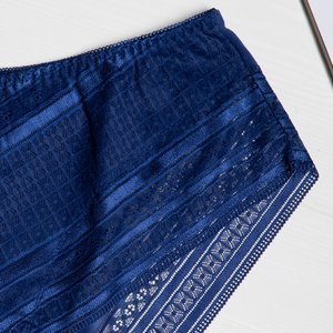 Dámske nohavičky z kobaltovej čipky - Spodná bielizeň