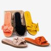 Dámske oranžové sandále s mašľou Latusa - Obuv