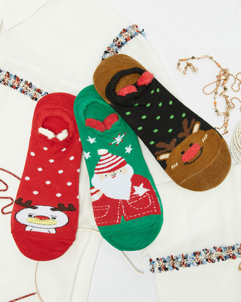 Dámske ponožky s vianočnou potlačou 3/balenie - Spodné prádlo