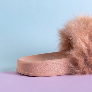 Dámske práškové papuče s kožušinou Danita - Obuv