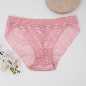 Dámske ružové čipkované nohavičky - Spodná bielizeň