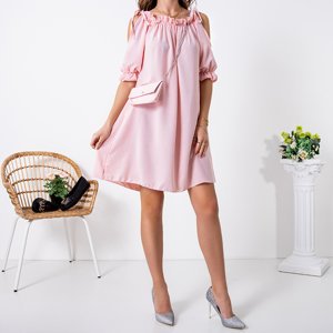 Dámske ružové krátke šaty - Oblečenie