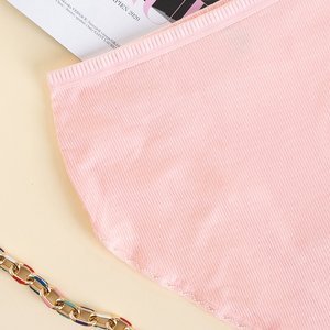 Dámske ružové rebrované nohavičky PLUS VEĽKOSŤ - Spodná bielizeň
