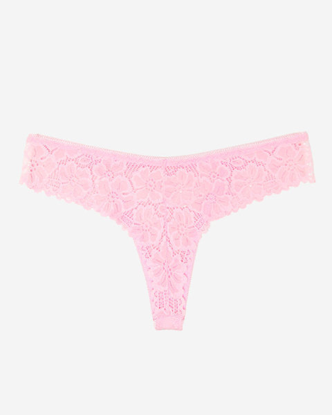 Dámske ružové tangá čipkované nohavičky - Spodná bielizeň