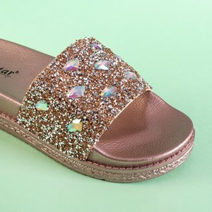 Dámske sandále na platforme Sailor z ružového zlata - obuv