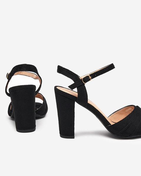 Dámske sandále na stĺpik čiernej farby Garroti - Obuv