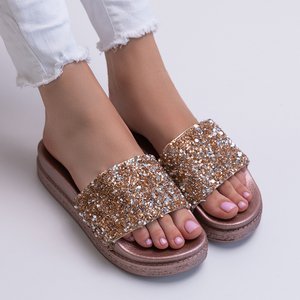 Dámske sandále s kubickým zirkónom ružové zlato Aisidora - Obuv