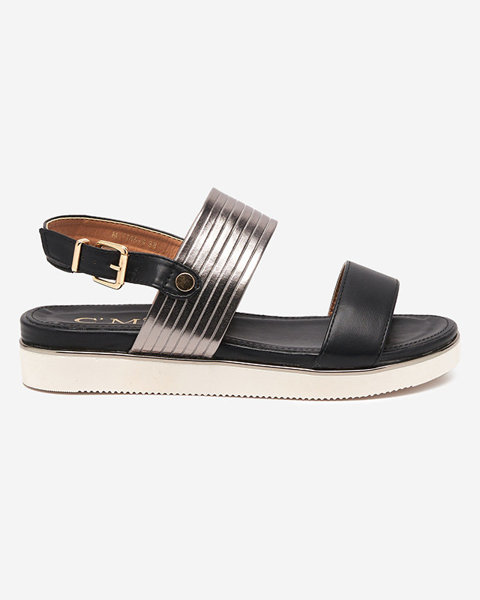 Dámske sandále z ekokože čiernej farby Kerita - Obuv