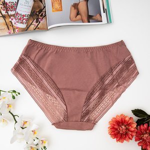 Dámske tmavo ružové čipkované nohavičky - Spodná bielizeň